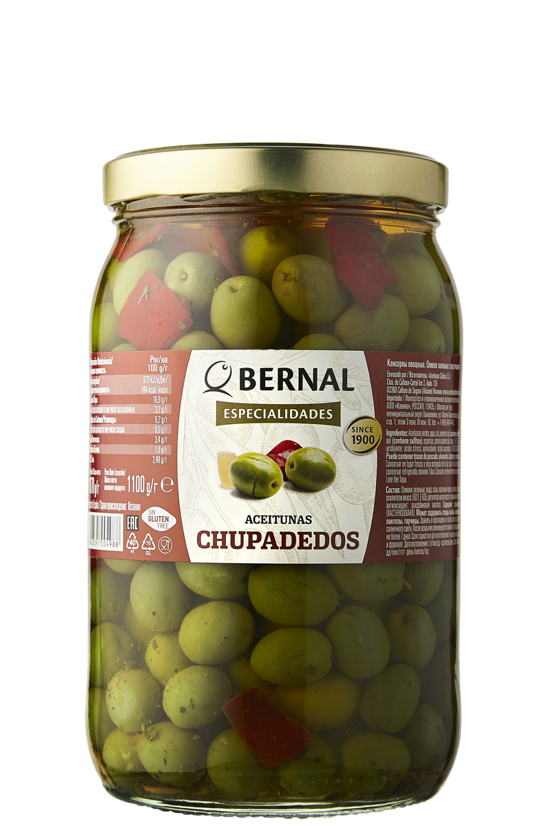ОЛИВКИ CHUPADEDOS, BERNAL, С/К, 1870 Г (1100 Г)